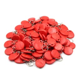 100pcs Waterproof 125KHz RFID Tag Proximity RFID Card Keyfob Key Fob Access Control Smart Card Color ID Keychain