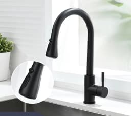 Kitchen Faucets Brushed Nickel Pull Out Kitchen Sink Water Tap Deck Mounted Mixer Stream Sprayer Head Hot Cold Taps Sliver
