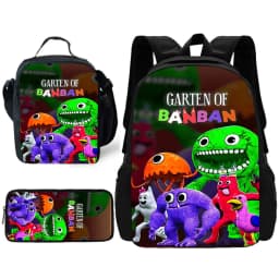Garten of BanBan Child School Backpack with Lunch Bags ,Pencil Bags ,School Bags for Boys Girls Best Gift