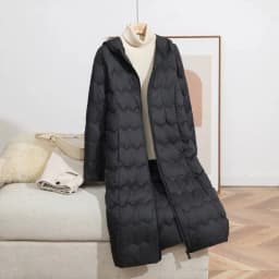 Schinteon Women's Lightweight 90% White Duck down Long Jacket with Hood Fashion Autumn Winter High Qaulity Slim Outwear 2026