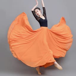 2022 Chiffon Long Skirts For Women Elegant Casual High Waist Boho Beach Maxi Skirts Saias Femme Solid Dance Skirt Streetwear