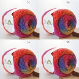 100% Wool Yarn Rainbow Color for Hand Knitting Crochet Plush Thickness Lanas Thread DIY Soft Scarf Shawl Sweater