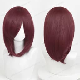 Anime 40cm Medium Basic Synthetic Bang Blond Cosplay Wig Black White Red Pink Green Brown Gold Blue Women Heat Resistant Hair