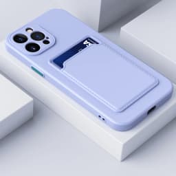 Candy Color Card Slot Wallet Pocket Silicone Case For iPhone 17 Air 16e 16 15 14 Pro Max Plus Soft Silicone Phone Cover
