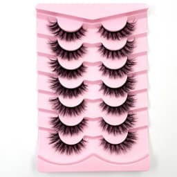 New 7 Pairs of Thick, 3D Simulation Mink Fur Fake Eyelashes Short, Dramatic Fake Eyelashes Wholesale Full Line Fake Eyelash Make