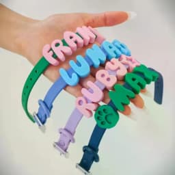 DIY Silicone Letter Charms Custom Dog Name Decor Anti-Fall Waterproof Fit for Thick Thin PVC Pet Collars