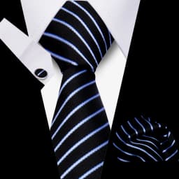 Men Business Tie Set Classic Plaid Dot Necktie Cufflinks Stripe Handkerchief For Wedding High Quality Formal Gravata Accessories