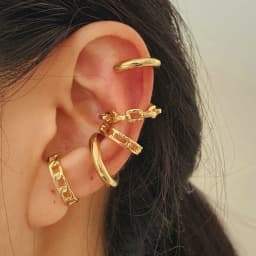 LATS Gold Color Leaves Ear Cuff Black Non-Piercing Ear Clip Earrings for Women Men Fake Cartilage Earring Cuff Jewelry Wholesale