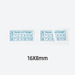 200pcs new 26/27/28 year Red Blue Black rectangular fragile label 16X8mm product seal warranty Tear invalid sticker