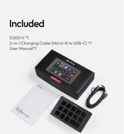 Ulanzi D200H Deck Dock AI-Powered Office Streaming Controller for Computer Fill Light for Intelligent Live Broadcast Room