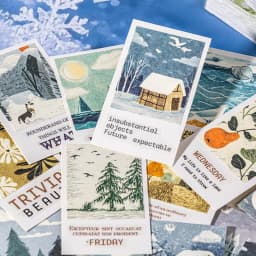 Mr.Paper 50 Sheets/Book Four Seasons in Bloom Series Material Sticker Book Vintage Landscape Design DIY Journal Scrapbook Decor