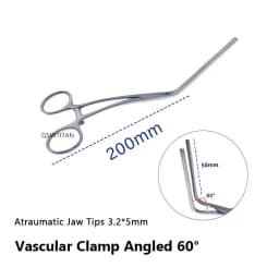 Atraumatic Jaw Tips Vascular Clamps Aortic Exclusion Clamp stainless steel Cardiovascular surgical instruments