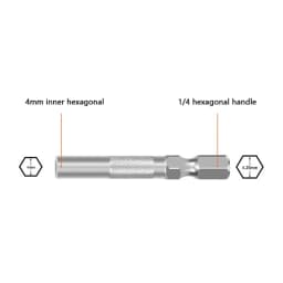 2PCS Hex Shank 6.35mm To 4mm Insert Bit Adapter Electric Screwdriver Socket Holder Micro Bit Adapter Magnetic Holder Tools