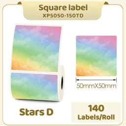 M110 M200 M221 2' Color Circle Thermal Sticker Label Self-Adhesive Round Direct Sticker Label for DIY Logo Design QR Code 1 Roll