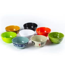 4.5 5 inch 2 10 pcs set Break resistant Melamine Bowl Thickened Flower Rice Soup Snack Bowl Plastic Food Tableware Chinese Bowls