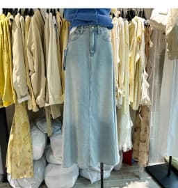 High Waist Loose Fit Straight Leg Mid-Length Denim Skirt for plus Size Women Summer New Style Retro Blue A-Line Skirt