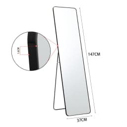 【Lifeideas】Aesthetic Large Dressing Mirror Dressing Plastic Design Full Body Mirror Bathroom Glass Wall Decoration