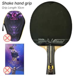 LOKI Professional Table Tennis Racket Basalt Carbon Blade with LOKI Prenium Rubber Pre-made Ping Pong Racket Paddle with Case