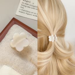 Korean Style Floral Acetate Mini Claw Clip for Women, Sweet Cute Resin Hair Clip, Shark Clip for Thin Hair and Bangs