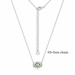 Smyoue New 1-3CT Pass Test Oval Cut Moissanite Necklace for Women Rose Gold Plated Wedding Solitaire Pendant 925 Sterling Silver