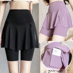 plus Size Qui Dry Anti-Light Skirt Pants Women's Yoga Fitn Running orts Skirt plus Size Morning Run Sportswear