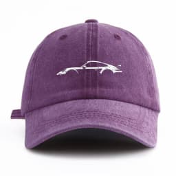 1pc car Print Washed Baseball Cap for Adults, Minimalist Retro Style Casual Soft Adjustable Dad Hat, Perfect As Gift