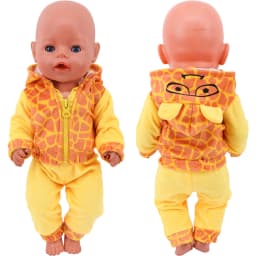 Elephant One-piece Suit Animal Shaped Plush Clothes For 18 inch American & 43 Cm Baby Dolls Clothes,Our Generation Toys