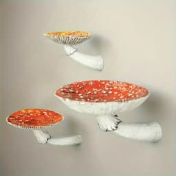 1pc Mushroom Storage Rack, Sundries Storage Decoration, Wall Hanging Mushroom Head Decoration, Wall Decor Home Decor, Room Decor