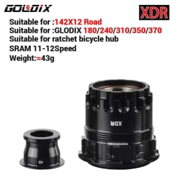 GOLDIX Bicycle Hub Adapter with QR/THRU End Cap HG/XD/MS Bicycle Hub Body for MTB/Road Bike Freehub