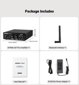 AIYIMA A07 PRO Bluetooth Amplifier TPA3255 QCC304X Stereo 2.0 Channel 300Wx2 Power Digital Amplifier RCA APT-X Home Sound AMP
