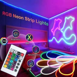 RGB Neon LED Strip Lights USB 5V Strip IP65 Waterproof Control Led Flexible Diode Decoration For Home Living Room Decor Lighting