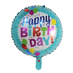 50pcs 18inch Round Foil Balloon Happy Birthday Inflatable Foil Helium Balloons Birthday Party Decoration Kids Toys Air Globos
