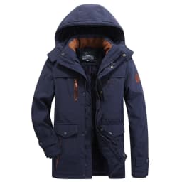 Men's Casual Winter Thick Warm Parkas Windproof Overcoats Male Fashion Hooded Cotton-padded Down Jackets Outdoors Long Coats