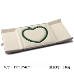Pearl Necklce Gift Box Velvet Necklace Packaging Box Ring Holder Display Showcase Pendant Organizer