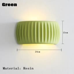 E27 French Beige Resin Wall Lamp Pumpkin Shape Wall Light Bedroom Bedside Lamp Corridor Ambient Lamp Home Decoration Ligting