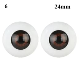 1Pair 22mm 30mm Realistic Half Round Craft Accessories Acrylic DIY Eyeballs Reborn Doll Eyes BJD Mini Easy Use Simulation