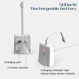 Toilet Night Light Motion Sensor Light with Star Projector 7 Color Rechargeable Decoration LED Night Lamp For Bathroom Washroom