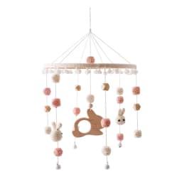 DIY Baby Crib Bed Bell Holder Arm Toy Imitation Wood Grain Infant Bed Decoration Toys Rotating Music Box Nut Screw Arm Bracket