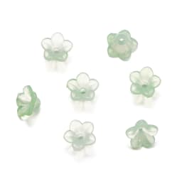 50Pcs Gradient Flower Acrylic Beads Bellflower Spacer Beads Caps for DIY Charms Bracelets Jewelry Making Findings Accessories