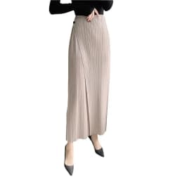 Miyake Style Women Pleated Solid Color Ankle-length Pants Elastic Waist Wide Leg Straight Female Trsouser Loose 2025 Summer