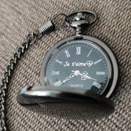 Customize With Your LOGO Name Text Classic Fashion 47MM Fob Chain Smooth Steel Polish Quartz Pocket Watch Mens Pendant Presents