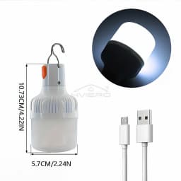 Portable Camping Emergency Lighting Lights USB Rechargeable Led Bulbs Flashlight Outdoor Garden Picnics Work Hanging Tent Lamp