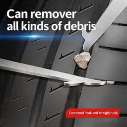 Unsharpened practice knife foldable tire cleaning hook screwdriver accessories stone remover rock digging tools butterfly knife