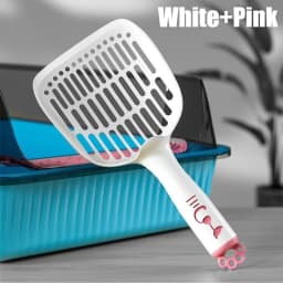 Pet Cat Litter Shovel, Grid Cat Urine Litter Shovel, Pet Cleaning Supplies, Toilet Bowl, Long-handled Cat Litter Shovel