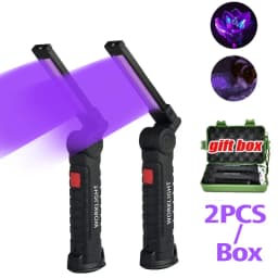 395NM UV Flashlight High Power Led Portable Lantern 400mah Rechargeable Lamp for Nail Gel,Resin Cure,Pet Stain&Scorpion Finding