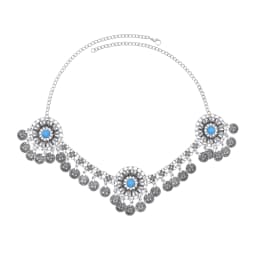Afghan Vintage Alloy Coin Tassel Turquoise Head Chains for Women Bohemian Boho Tribal Gypsy Statement Hairband Ethnic Jewelry