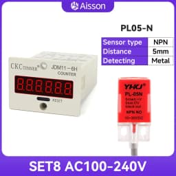 JDM11-6H 6 Digit Electronic Digital Counter Display Hall Sensor Proximity Photoelectric Switch NPN DC12-24V AC110-220V