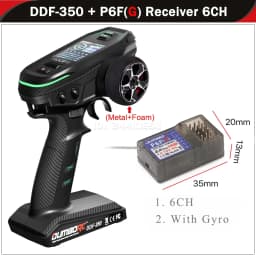 DUMBORC DDF-350 10CH RC Remote Controller 2.4G Digital Radio Transmitter Gyro Receiver for Drift Car Tank Boat Robot Toy Wltoy