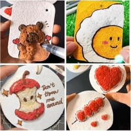 3D Magic Puffy Foam Texture Painting Paper for Kids DIY Drawing Art Educational Craft Sponge Canvas Board Handicraft Toy