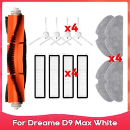 Fit For ( Dreame D10S, D10S Pro, F9 Pro, F10, D9 Max Gen 2, D9 Max White / RLD33GA ) Brush Filter Mop Accessories Part Spare
